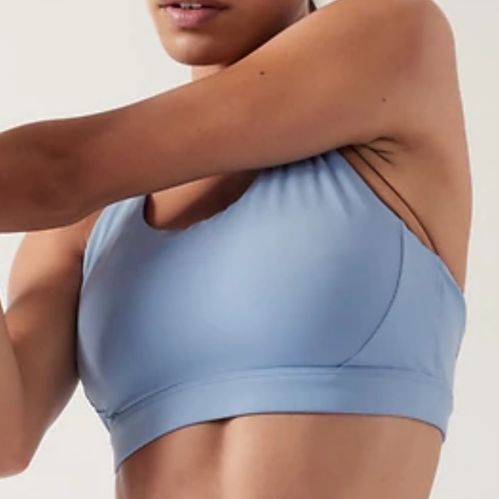 Athleta blue sports bra size 38D gym workout yoga